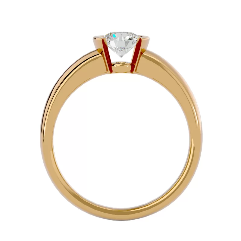 Inel de Logodna Rafinat Briliant Gold Aur 18k Diamant Natural - Alma