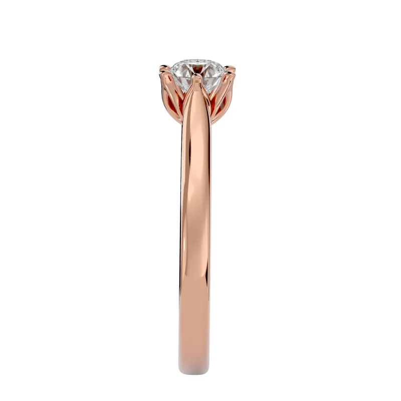 Inel de Logodna Radiant Briliant Rose Aur 18k Diamant Natural - Monique