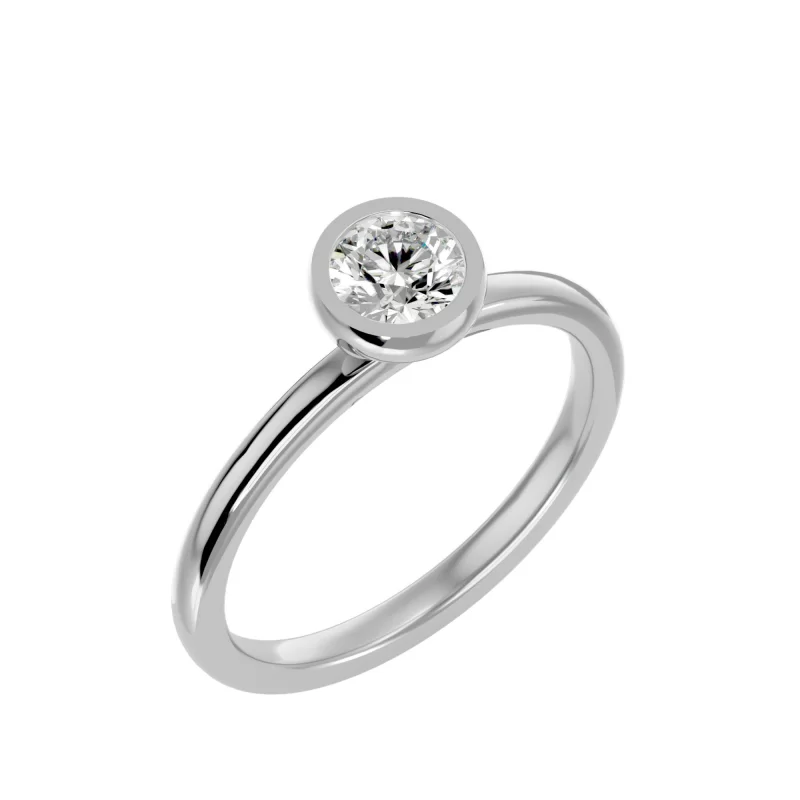 Inel de Logodna Briliant Aur Alb 18k Diamant Natural - Irena
