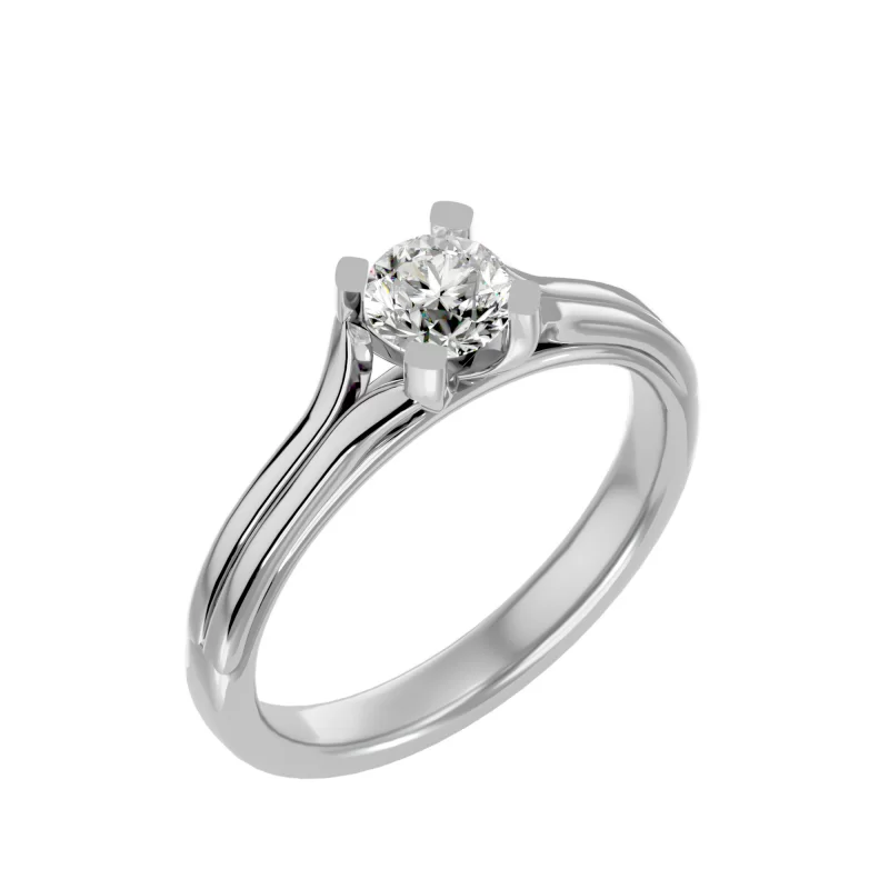 Inel de Logodna Sumptuous Briliant Aur Alb 18k Diamant Natural - Janine