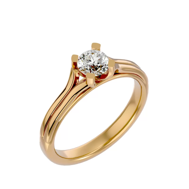 Inel de Logodna Exquisite Briliant Gold Aur 18k Diamant Natural - Janine