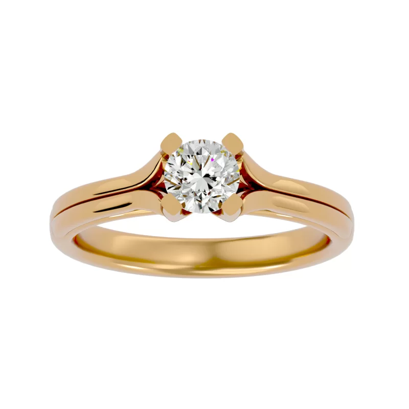 Inel de Logodna Exquisite Briliant Gold Aur 18k Diamant Natural - Janine