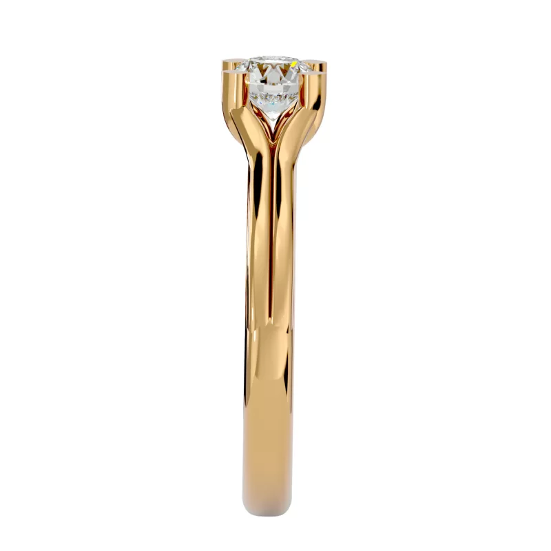 Inel de Logodna Exquisite Briliant Gold Aur 18k Diamant Natural - Janine