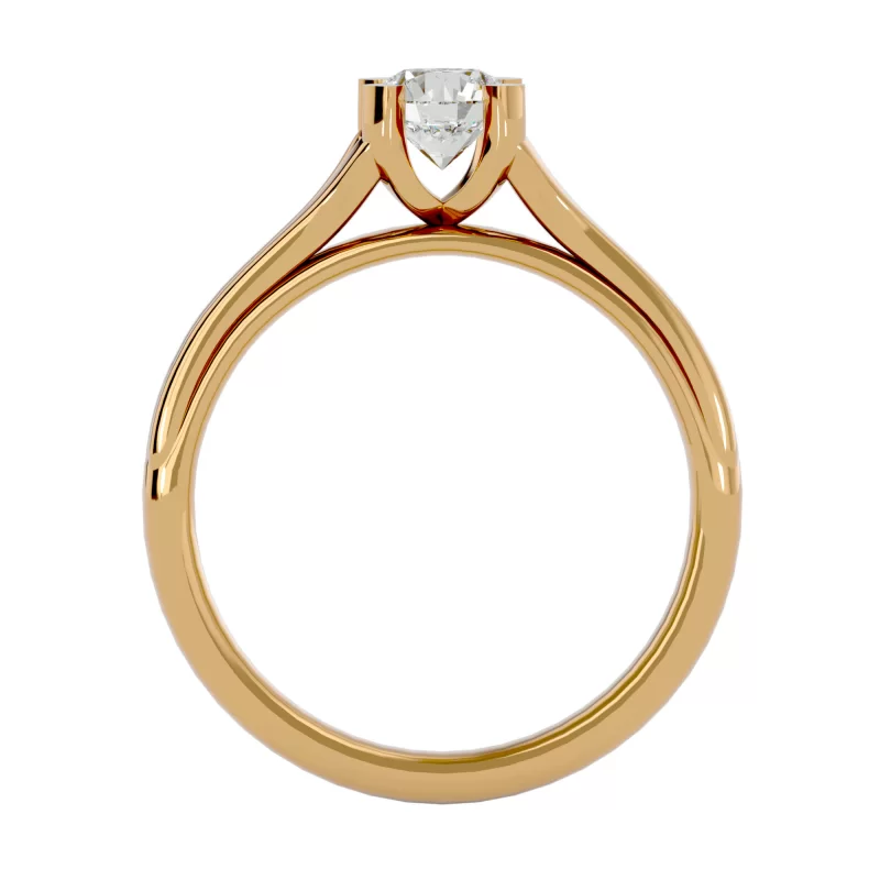 Inel de Logodna Exquisite Briliant Gold Aur 18k Diamant Natural - Janine