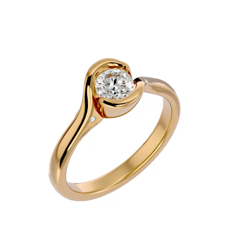 Inel de Logodna Fascinating Briliant Gold Aur 18k Diamant Natural - Bristena