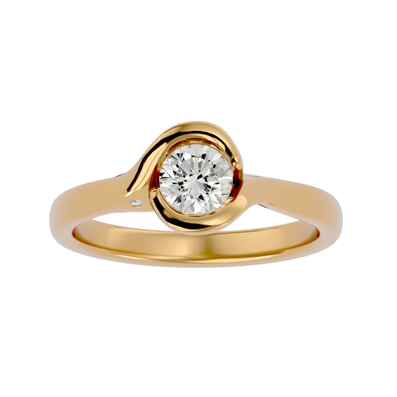 Inel de Logodna Fascinating Briliant Gold Aur 18k Diamant Natural - Bristena