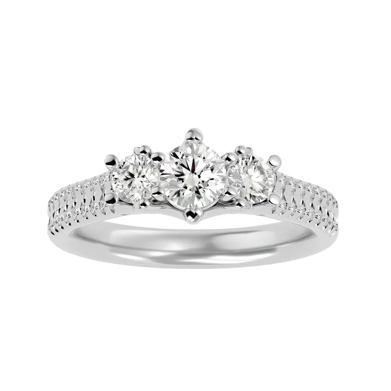 Inel de Logodna Breathtaking Trilogy Aur Alb 18k Real Diamonds - Milena