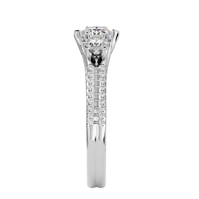 Inel de Logodna Breathtaking Trilogy Aur Alb 18k Real Diamonds - Milena