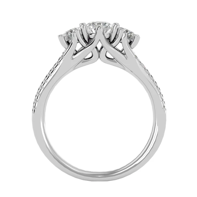 Inel de Logodna Breathtaking Trilogy Aur Alb 18k Real Diamonds - Milena