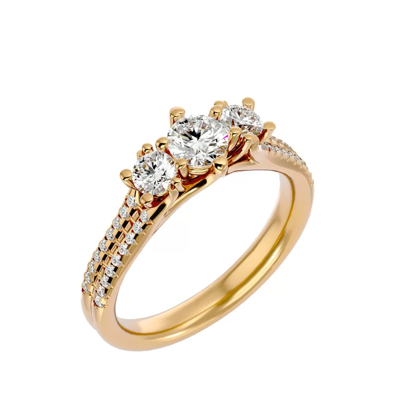 Inel de Logodna Astonishing Trilogy Gold Aur 18k Pure Diamonds - Milena