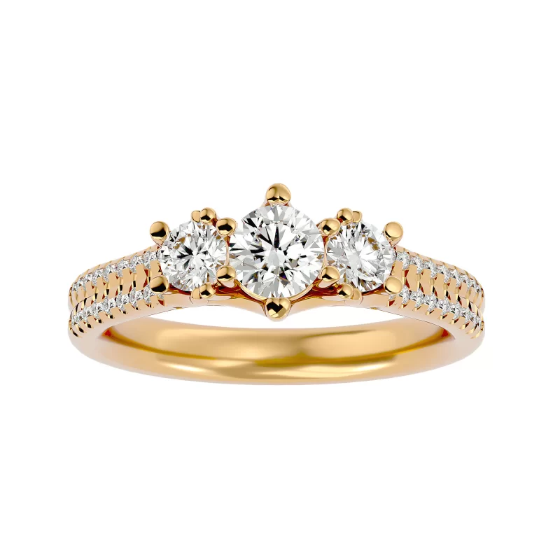 Inel de Logodna Astonishing Trilogy Gold Aur 18k Pure Diamonds - Milena
