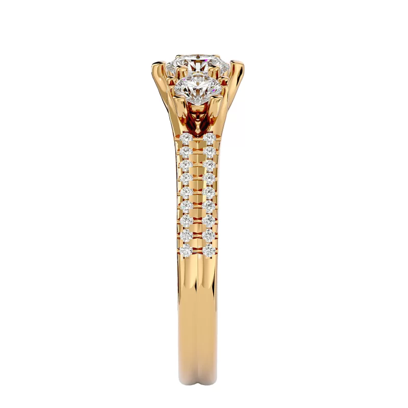 Inel de Logodna Astonishing Trilogy Gold Aur 18k Pure Diamonds - Milena