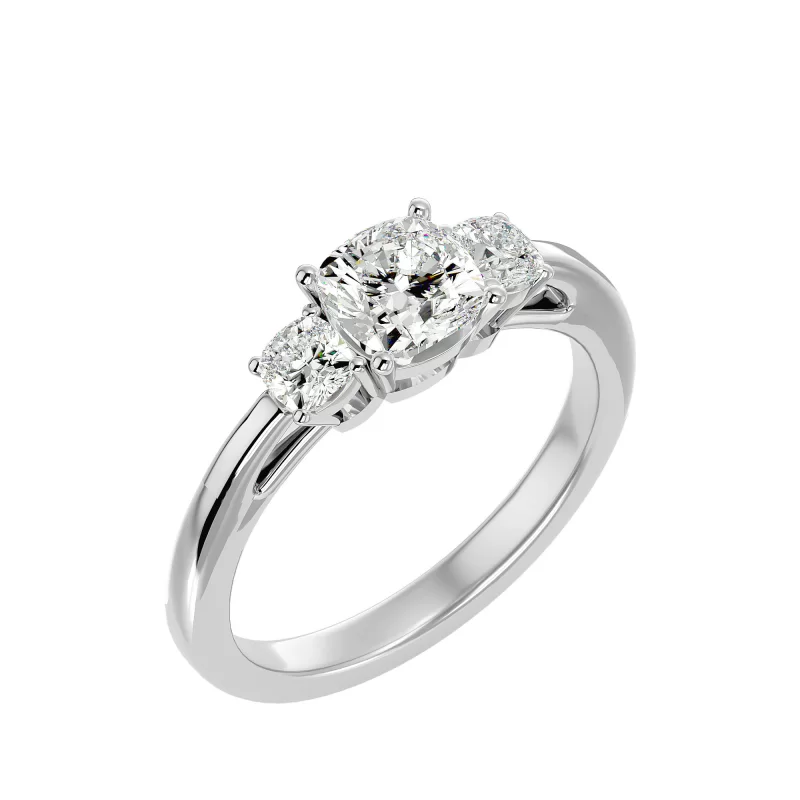 Inel de Logodna Amazing Trilogy White Aur 18k Real Diamonds - Constance