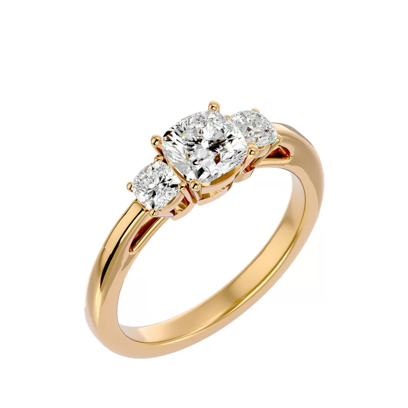 Inel de Logodna Remarkable Trilogy Gold Aur 18k Diamante Naturale - Constance