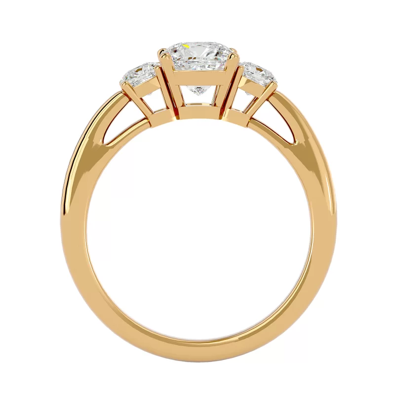 Inel de Logodna Remarkable Trilogy Gold Aur 18k Diamante Naturale - Constance