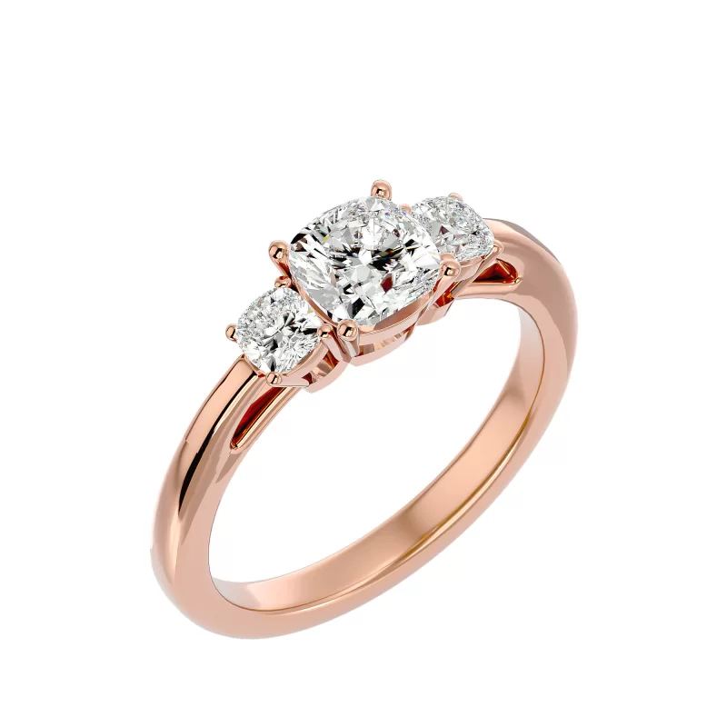 Inel de Logodna Elegant Trilogy Rose Aur 18k Pure Diamonds - Constance