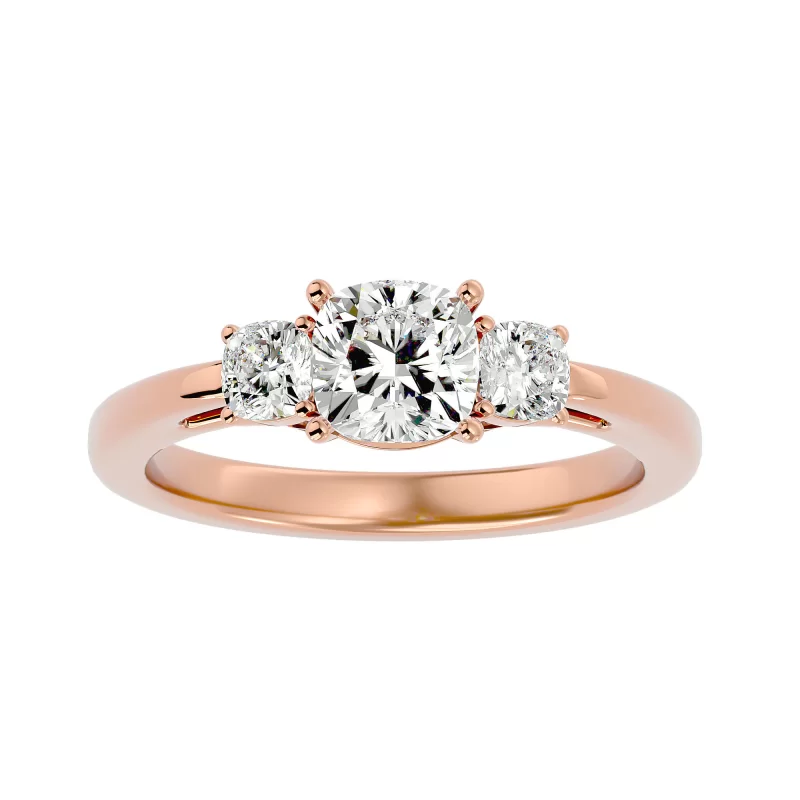 Inel de Logodna Elegant Trilogy Rose Aur 18k Pure Diamonds - Constance