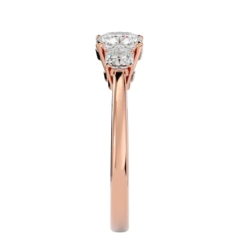 Inel de Logodna Elegant Trilogy Rose Aur 18k Pure Diamonds - Constance