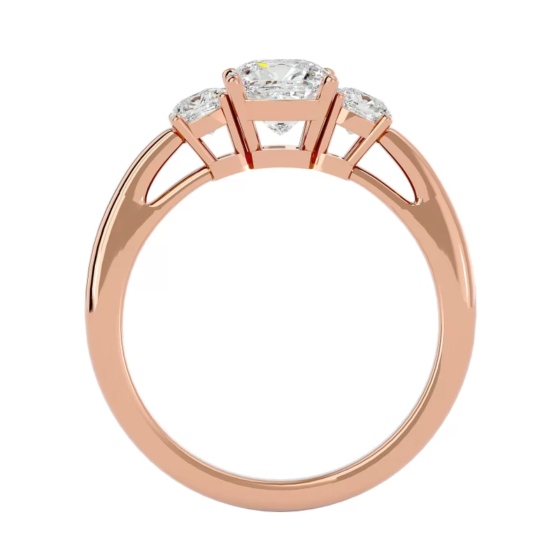 Inel de Logodna Elegant Trilogy Rose Aur 18k Pure Diamonds - Constance