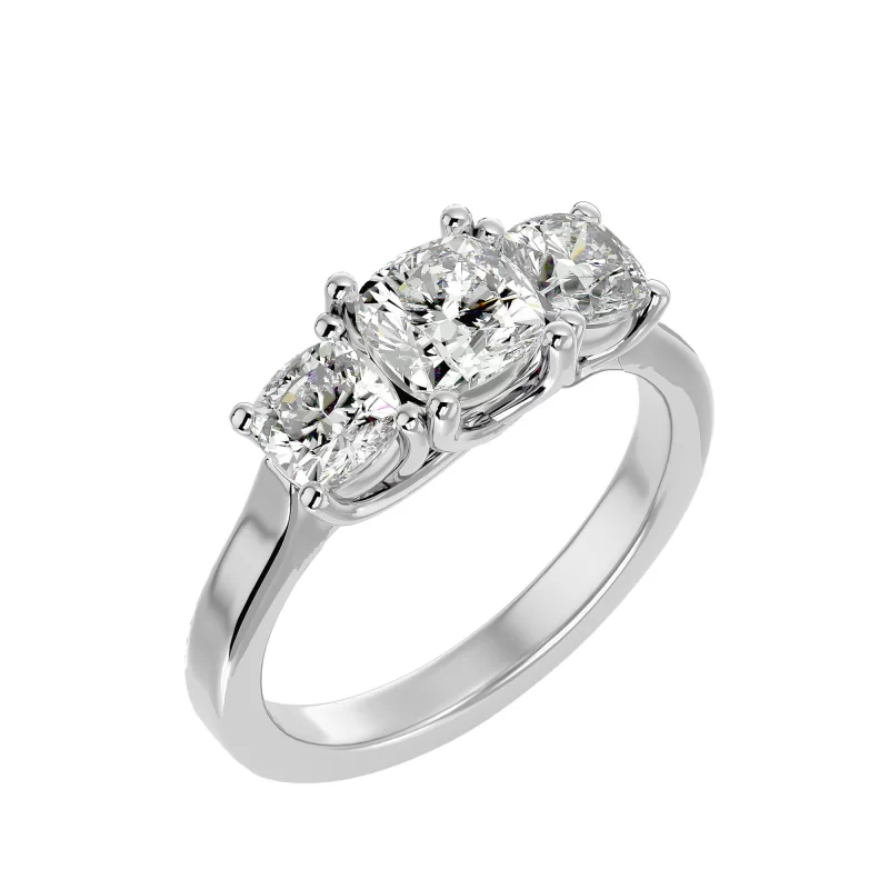 Inel de Logodna Refined Trilogy White Aur 18k Pure Diamonds - Aura