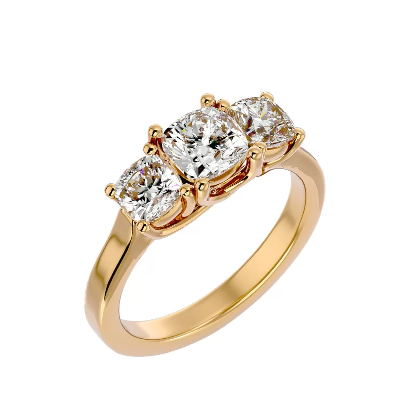 Inel de Logodna Brilliant Trilogy Aur Galben 18k Real Diamonds - Aura