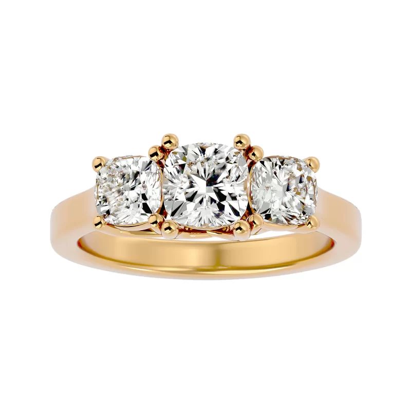 Inel de Logodna Brilliant Trilogy Aur Galben 18k Real Diamonds - Aura