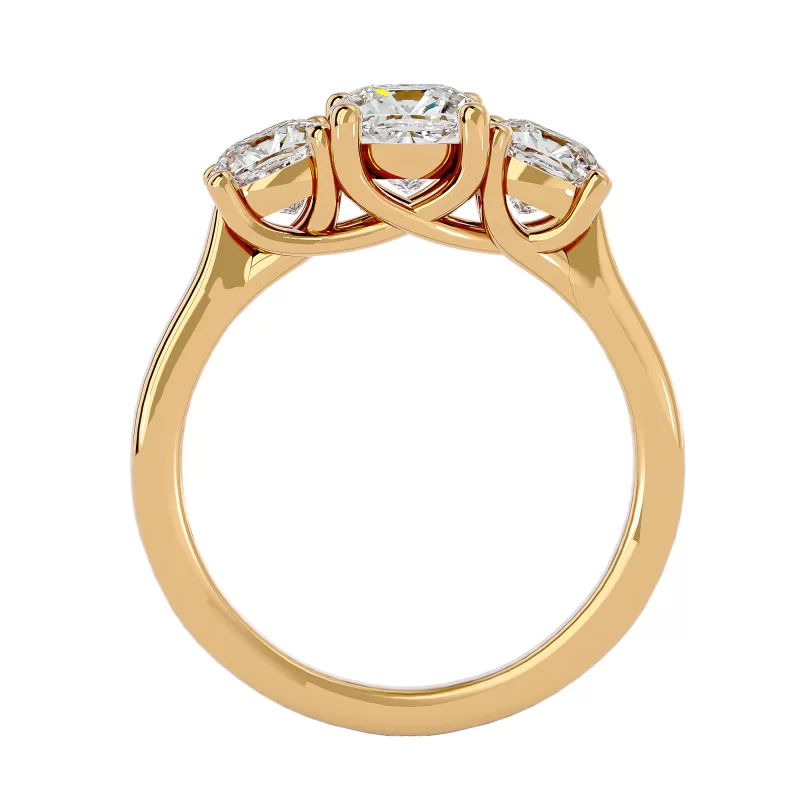 Inel de Logodna Brilliant Trilogy Aur Galben 18k Real Diamonds - Aura