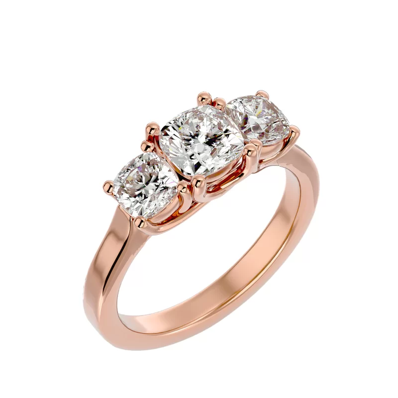 Inel de Logodna Noble Trilogy Rose Aur 18k Genuine Diamonds - Aura