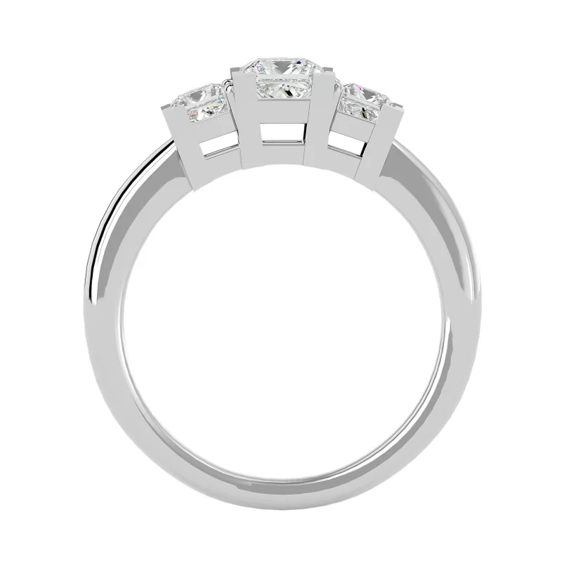 Inel de Logodna Opulent Trilogy White Aur 18k Diamante Naturale - Otilia