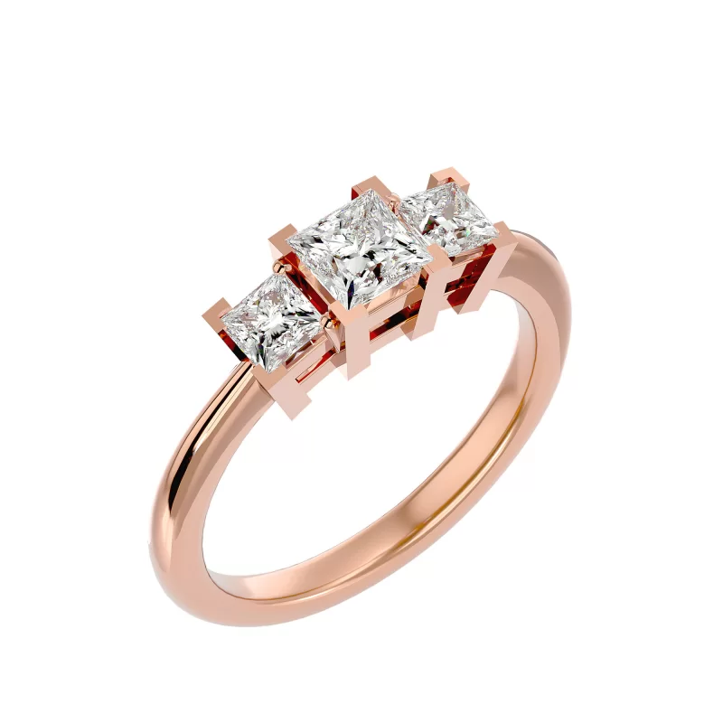 Inel de Logodna Irresistible Trilogy Rose Aur 18k Real Diamond - Otilia