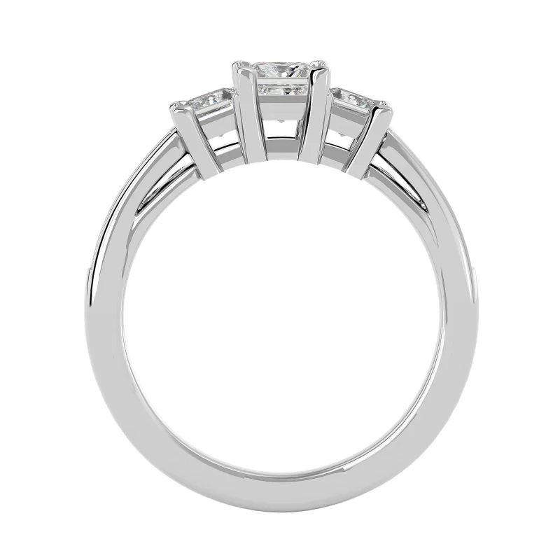 Inel de Logodna Trilogy Aur Alb 18k Diamant Natural -  Maya