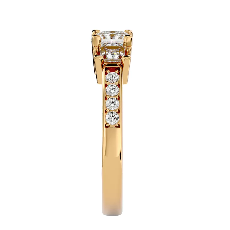 Inel de Logodna Trilogy Aur Galben 18k Diamant Natural -  Maya