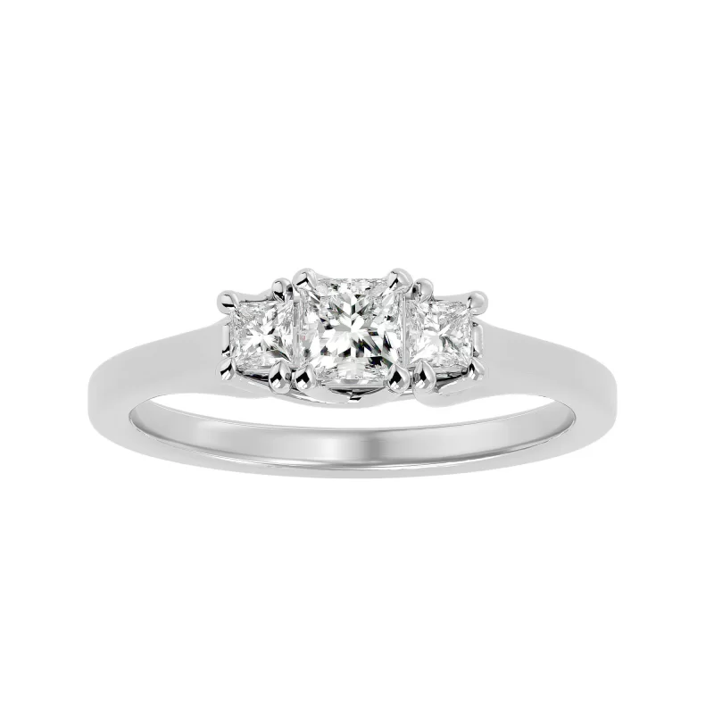 Inel de Logodna Trilogy Aur Alb 18k Diamante Naturale - Selena
