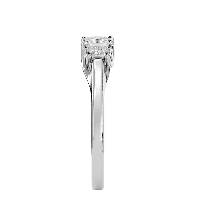 Inel de Logodna Trilogy Aur Alb 18k Diamante Naturale - Selena