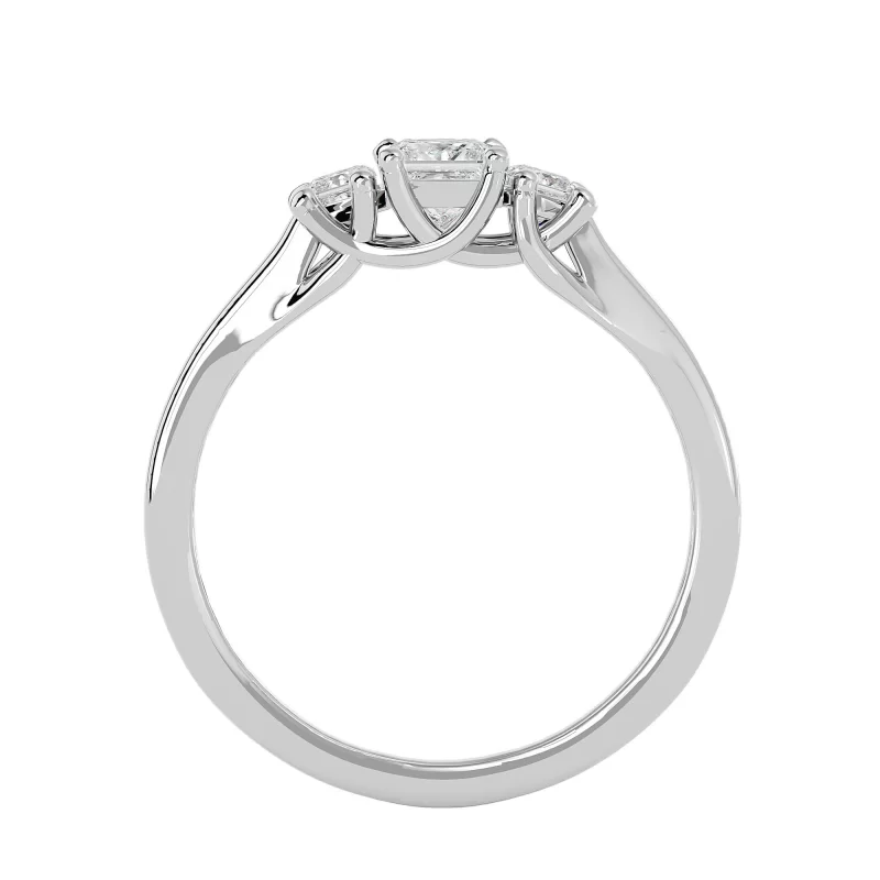 Inel de Logodna Trilogy Aur Alb 18k Diamante Naturale - Selena