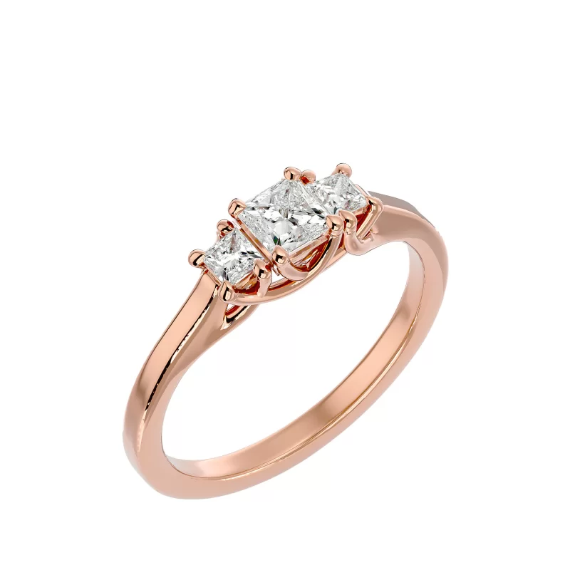 Inel de Logodna Trilogy Aur Roz 18k Diamante Naturale - Selena