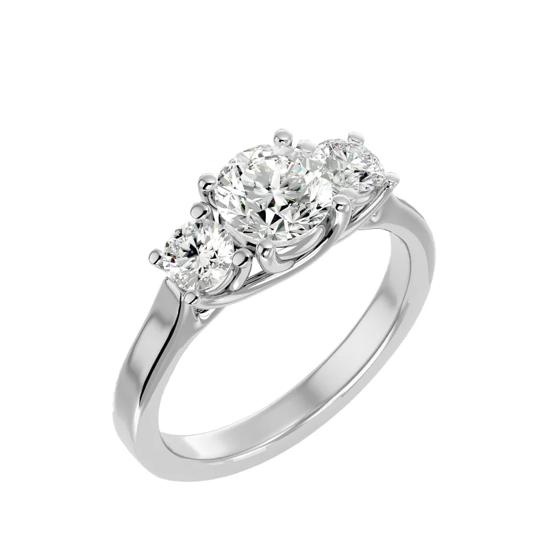 Inel de Logodna Trilogy Aur Alb 18k Diamante Naturale - Violet