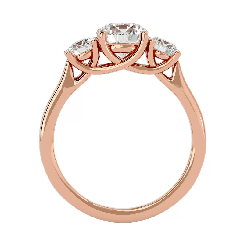 Inel de Logodna Trilogy Aur Roz 18k Diamante Naturale - Violet