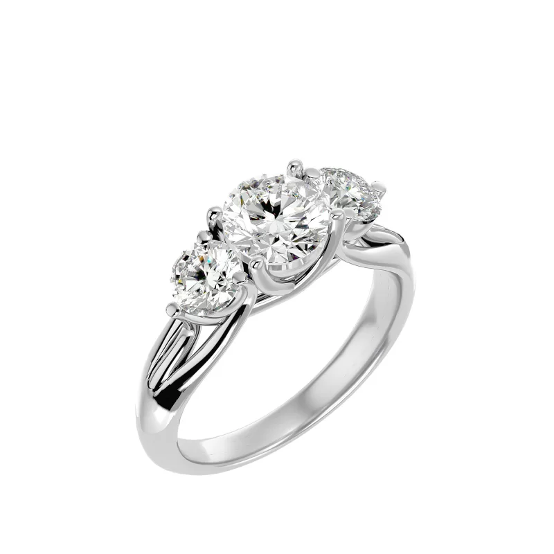 Inel de Logodna Trilogy Aur Alb 18k Diamante Naturale - Gloria