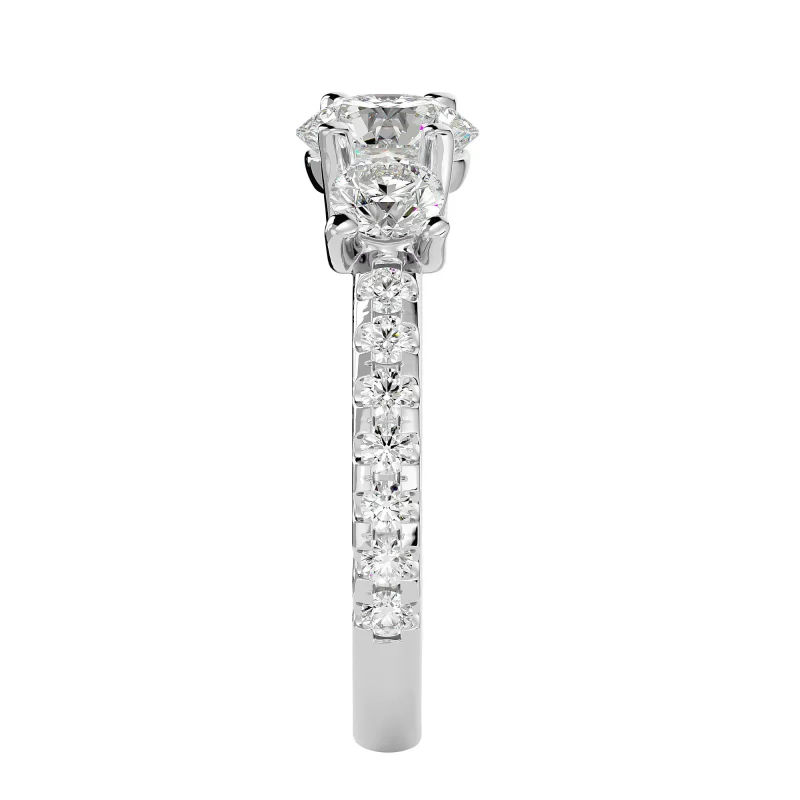 Inel de Logodna Trilogy Aur Alb 18k Diamante Naturale - Arina