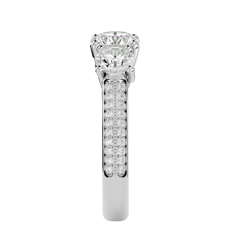 Inel de Logodna Trilogy Aur Alb 18k Diamante Naturale - Simone