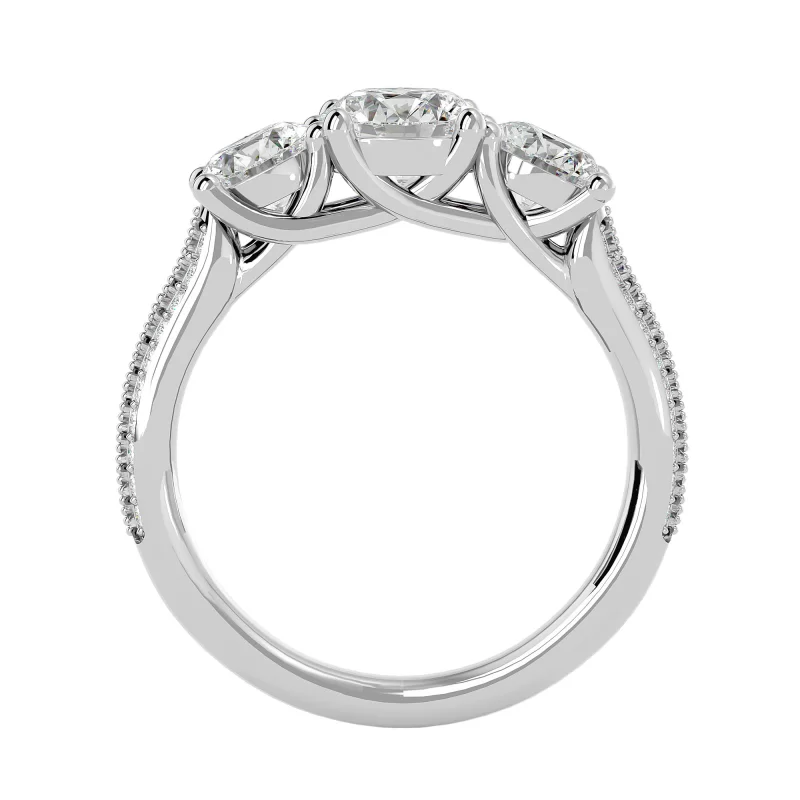 Inel de Logodna Trilogy Aur Alb 18k Diamante Naturale - Simone