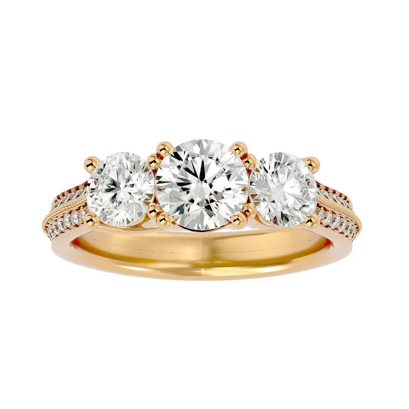 Inel de Logodna Trilogy Aur Galben 18k Diamante Naturale - Simone