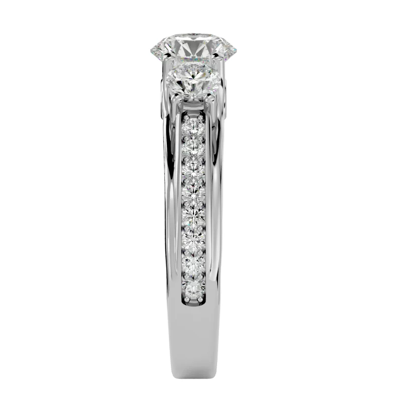 Inel de Logodna Trilogy Aur Alb 18k Diamante Naturale - Marina