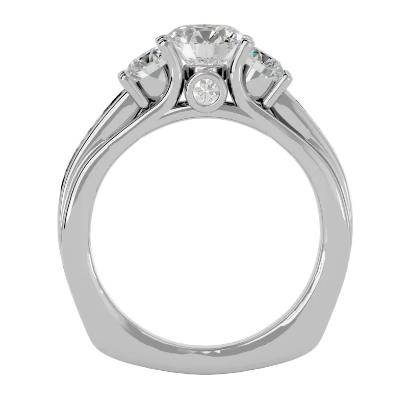 Inel de Logodna Trilogy Aur Alb 18k Diamante Naturale - Marina