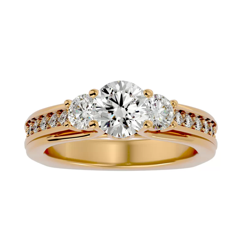 Inel de Logodna Trilogy Aur Galben 18k Diamante Naturale - Marina