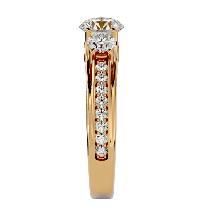 Inel de Logodna Trilogy Aur Galben 18k Diamante Naturale - Marina