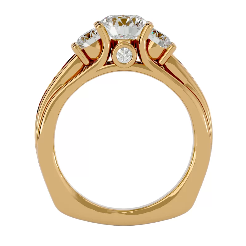 Inel de Logodna Trilogy Aur Galben 18k Diamante Naturale - Marina