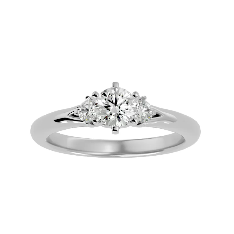 Inel de Logodna Trilogy Aur Alb 18k Diamante Naturale - Chloe