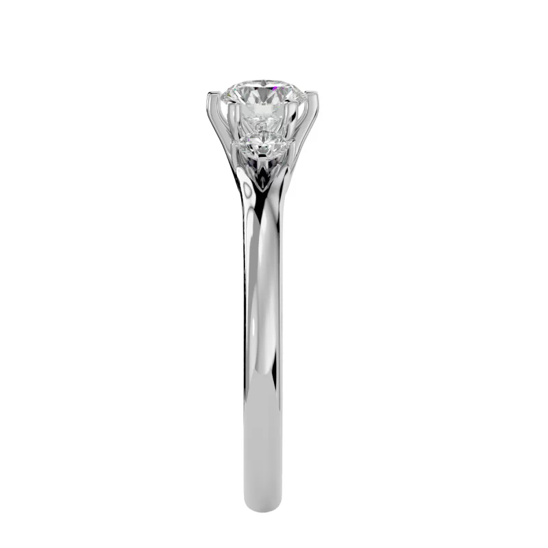Inel de Logodna Trilogy Aur Alb 18k Diamante Naturale - Chloe